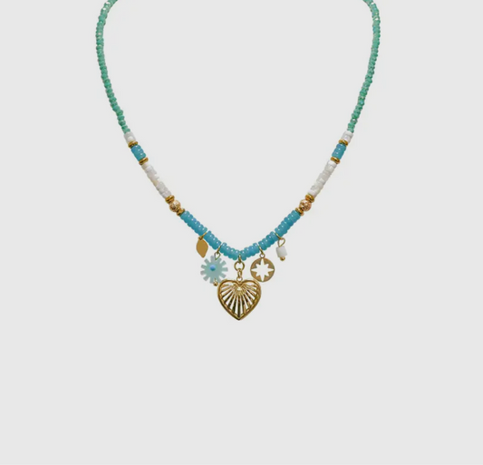 Collier breloques cœur 💓