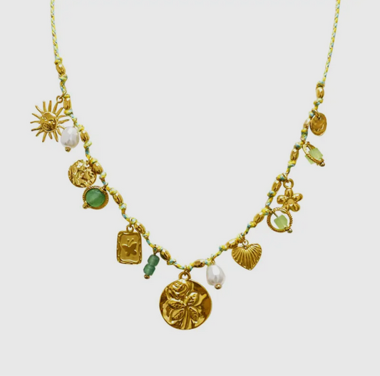 Collier breloques 💚💛✨